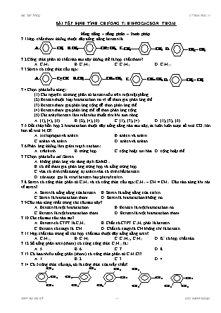 Bài tập Hóa học định tích chương 7: Hidrocacbon thơm
