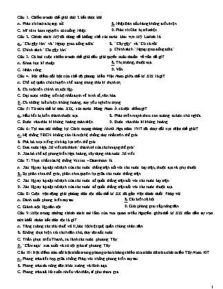 Câu hỏi ôn tập trắc nghiệm môn Tiếng Anh Lớp 12