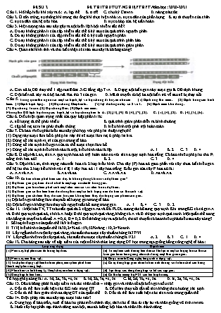 Đề thi thử tốt nghiệp THPT môn Sinh học Lớp 12 - Đề số 2 - Năm học 2020-2021 (Có đáp án)