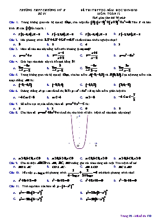 Đề thi THPT QG môn Toán Lớp 12 - Năm học 2019-2020 - Trường THPT Chương Mỹ B