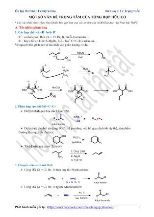 Ôn tập thi học kỳ I môn Hóa học Lớp 11 - Học kỳ I - Lê Trọng Hiếu