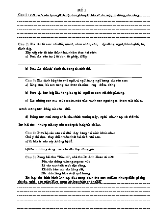 Bộ 8 đề ôn tập thi học kỳ môn Tiếng Việt Lớp 3 (Có đáp án)