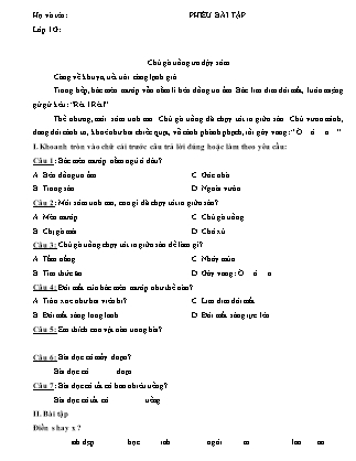 Phiếu bài tập tuần 27 môn Tiếng Việt Lớp 1