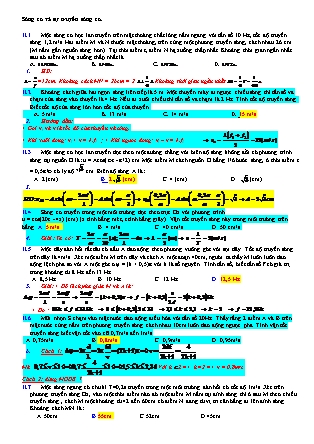 Đề cương ôn tập môn Vật lý Lớp 12 - Sóng cơ và sự truyền sóng cơ (Có đáp án chi tiết)