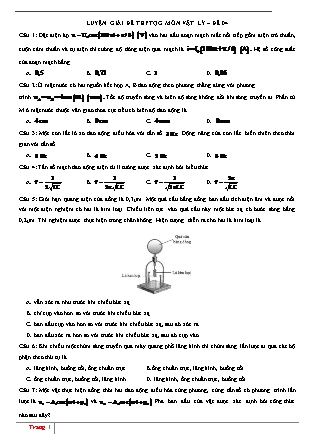 Đề luyện thi THPT Quốc gia môn Vật lý Lớp 12 - Đề 04 (Có đáp án)