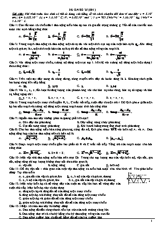 Đề ôn thi THPT Quốc gia môn Vật lý 12 - Đề ôn số 25