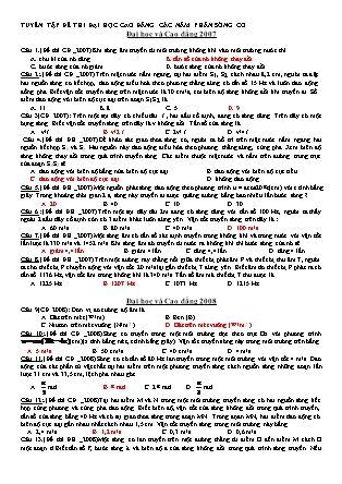 Luyện tập đề thi Đại học , Cao đẳng môn Vật lý - Phần Sóng cơ (Có đáp án)