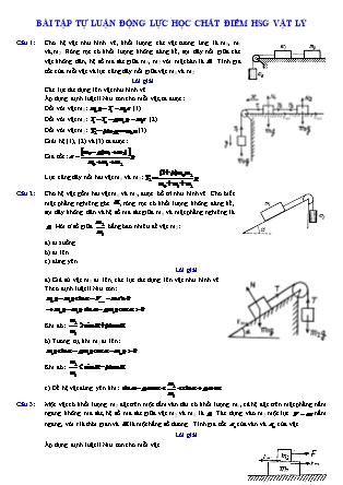 Bài tập Vật lí Lớp 10 (Có lời giải) - Động lực học chất điểm