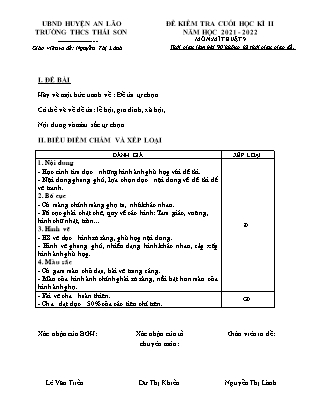 Đề kiểm tra cuối học kì II Mĩ thuật 9 - Năm học 2021-2022 - Nguyễn Thị Lành (Có đáp án + Ma trận)