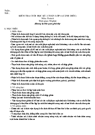 Đề kiểm tra cuối kì II Toán 6 - Năm học 2022-2023 - Trường THCS Quốc Tuấn (Có đáp án + Ma trận)