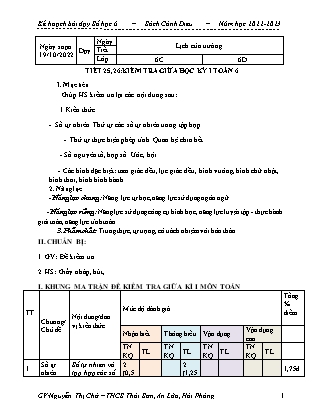 Đề kiểm tra giữa I Toán 6 (Cánh diều) - Năm học 2022-2023 - Nguyễn Thị Chờ (Có đáp án + Ma trận)
